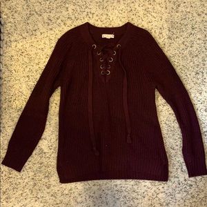 Burgundy Sweater.